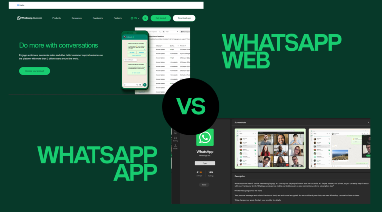WhatsApp Web or WhatsApp desktop app