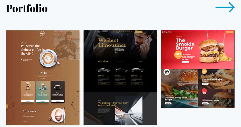 Portfolio website sample