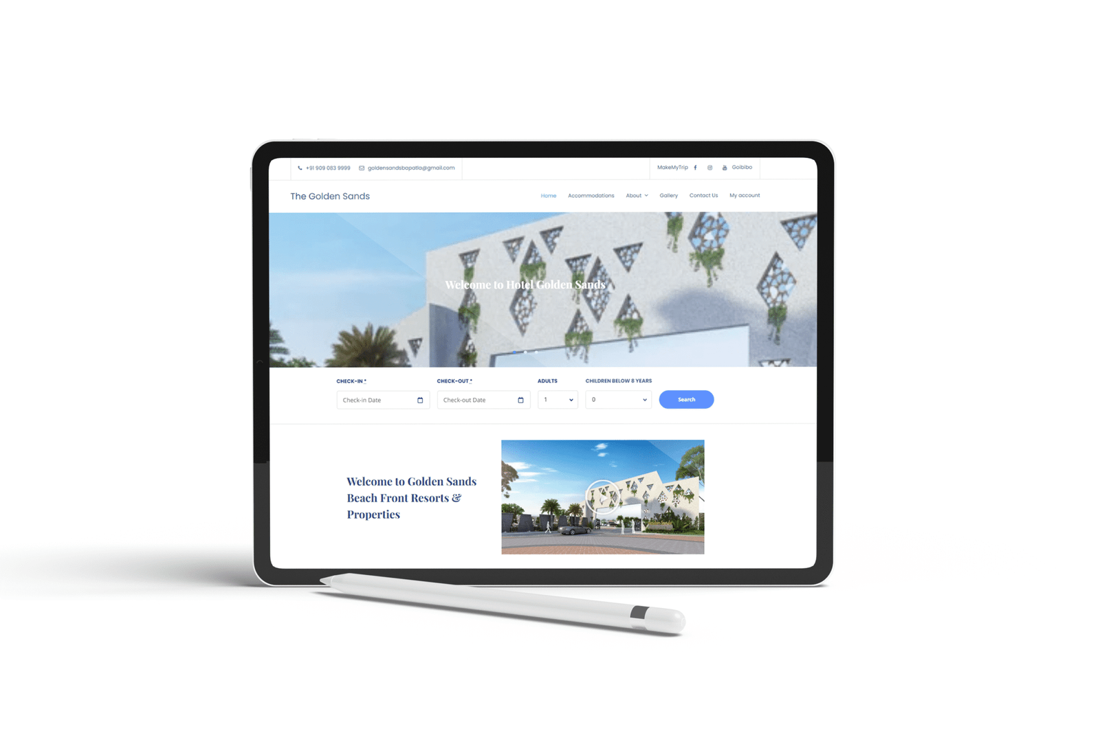 Golden Sands Grand View Resort website Bapatla scaled