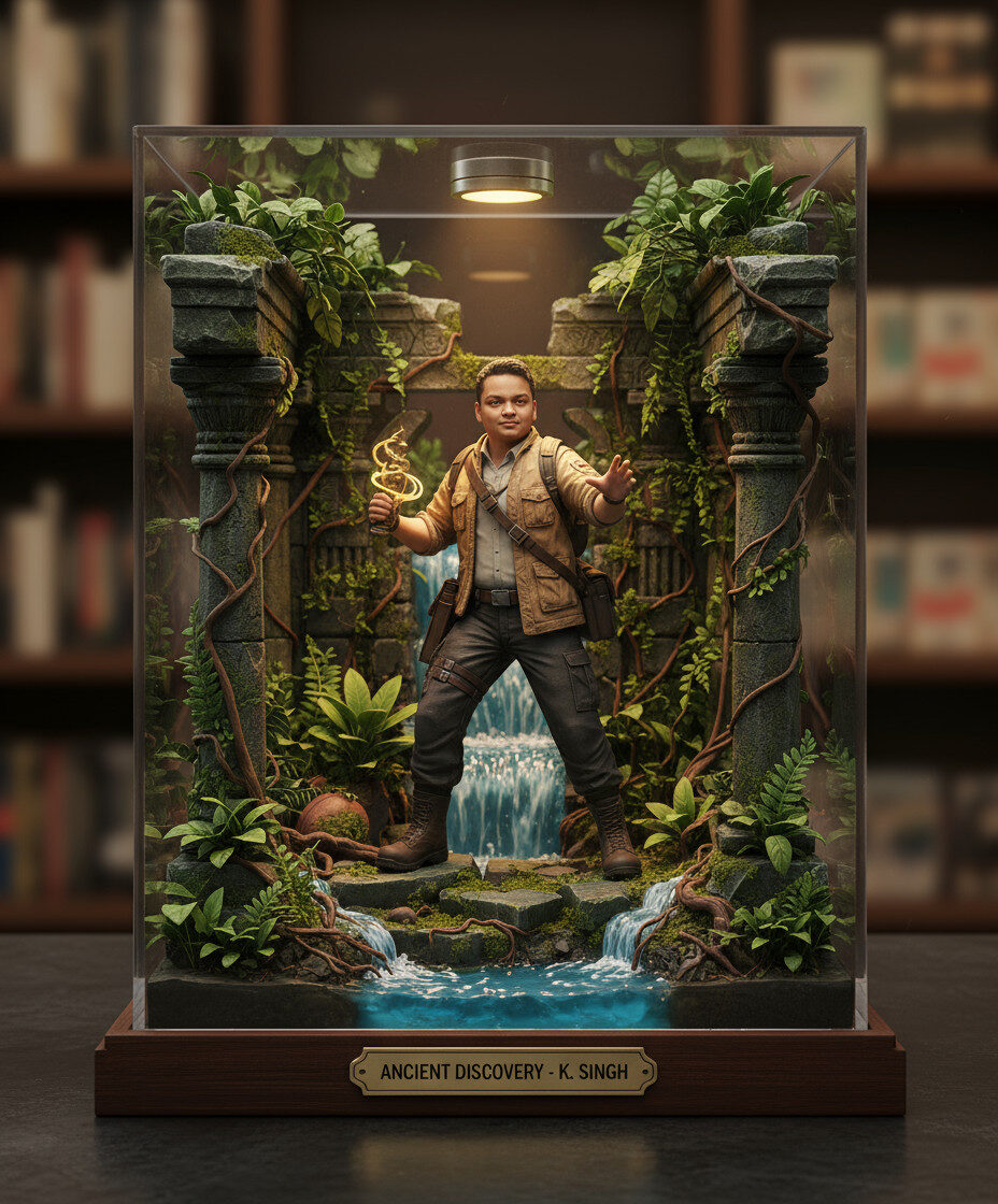Immersive Diorama Figurine style gemini 3d image