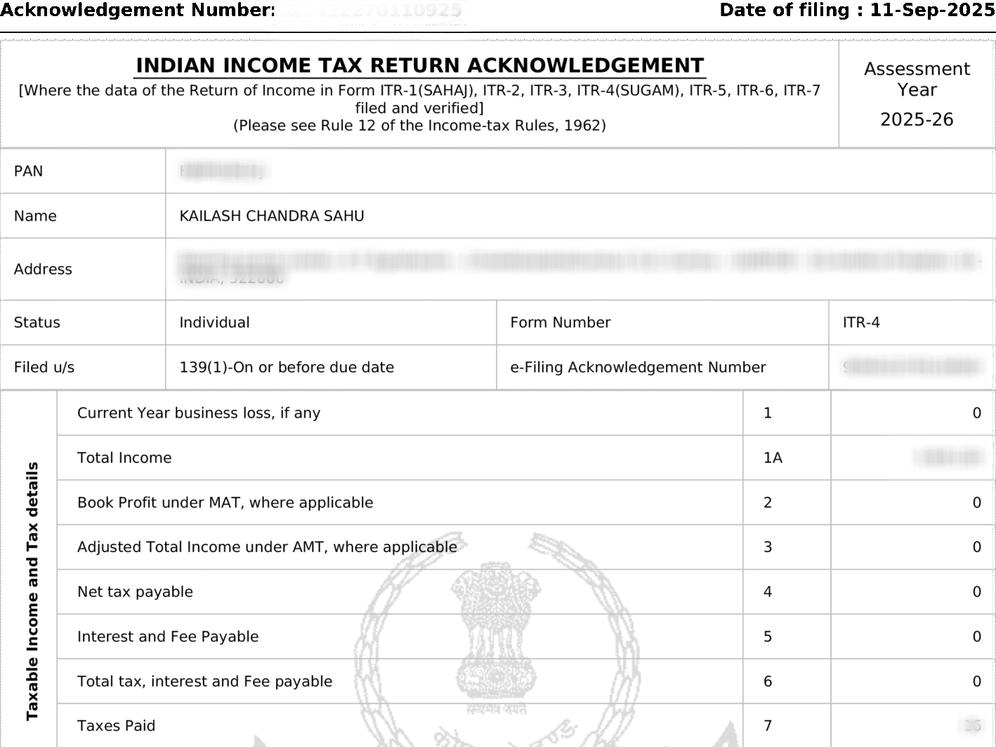 itr acknowledgement edited