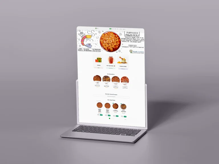 prakruthi pickles eCommerce website