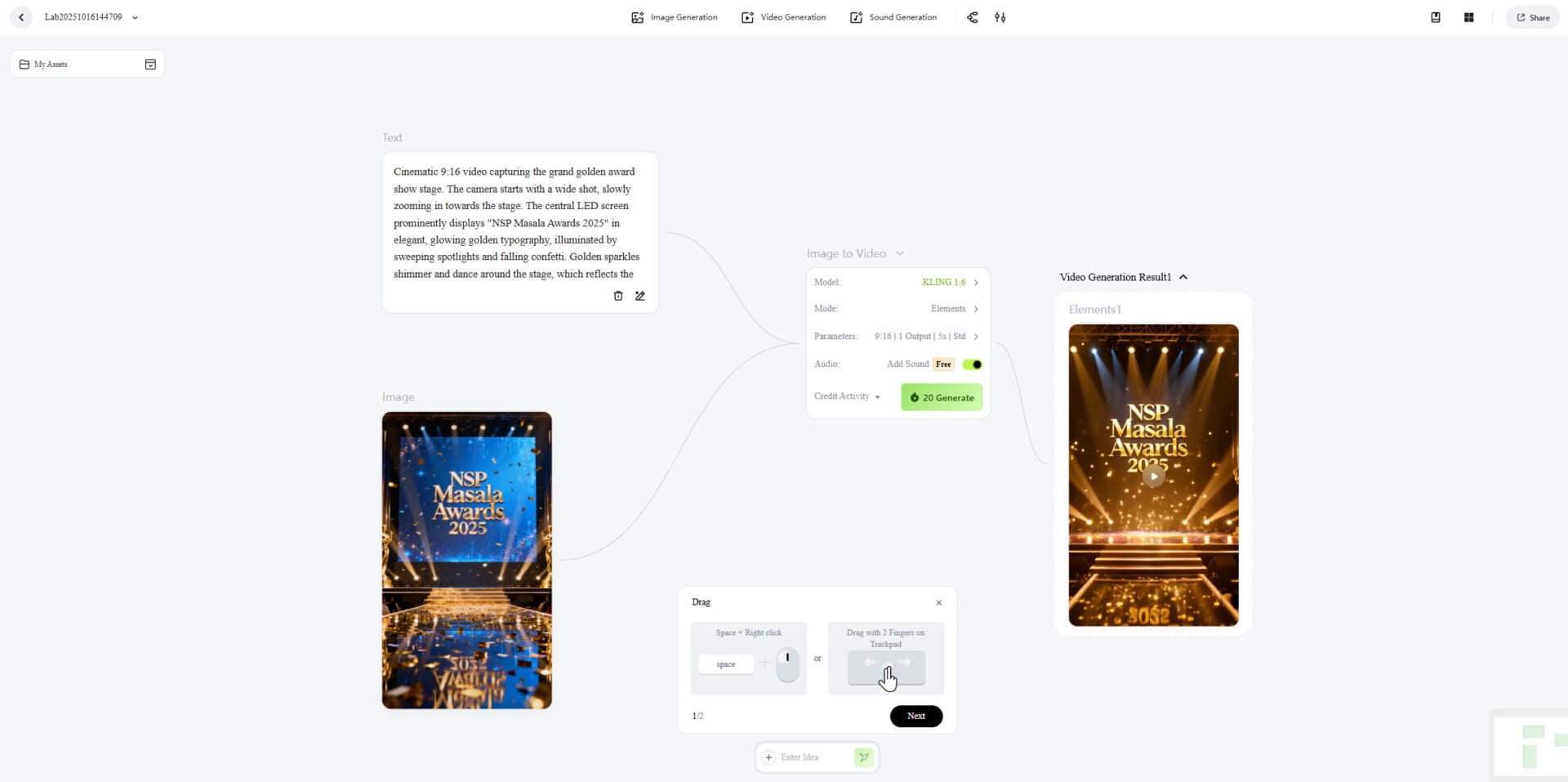 AI Boon or Curse for Creatives? 1 Kling AI Screenshot