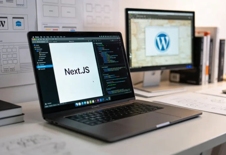 freepik a modern workspace scene showing a developer trans 46441